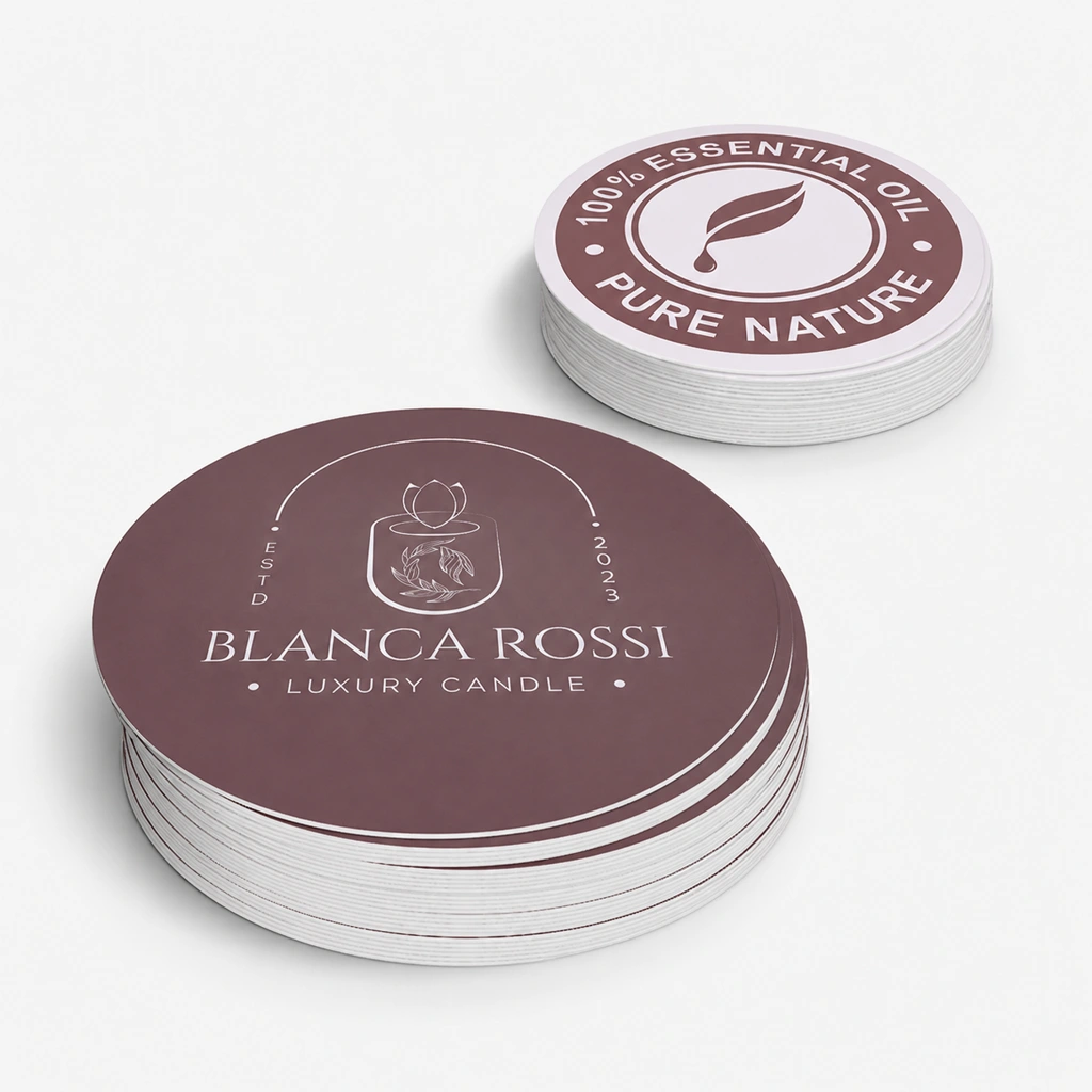 Custom Circle Stickers With Logo
